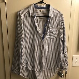 Striped button down long sleeve